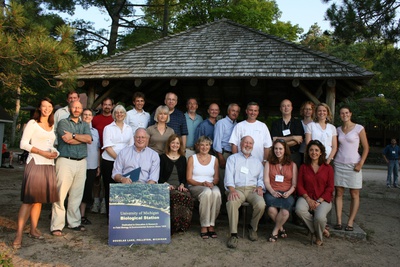 2007 summit on Coping with Climate Change in the Great Lakes Region at the University of Michigan Biological Station, speakers and event organizers.